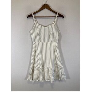 Coastal Summer Old Navy Women S White Blue Striped Ruffle Cami Mini Dress